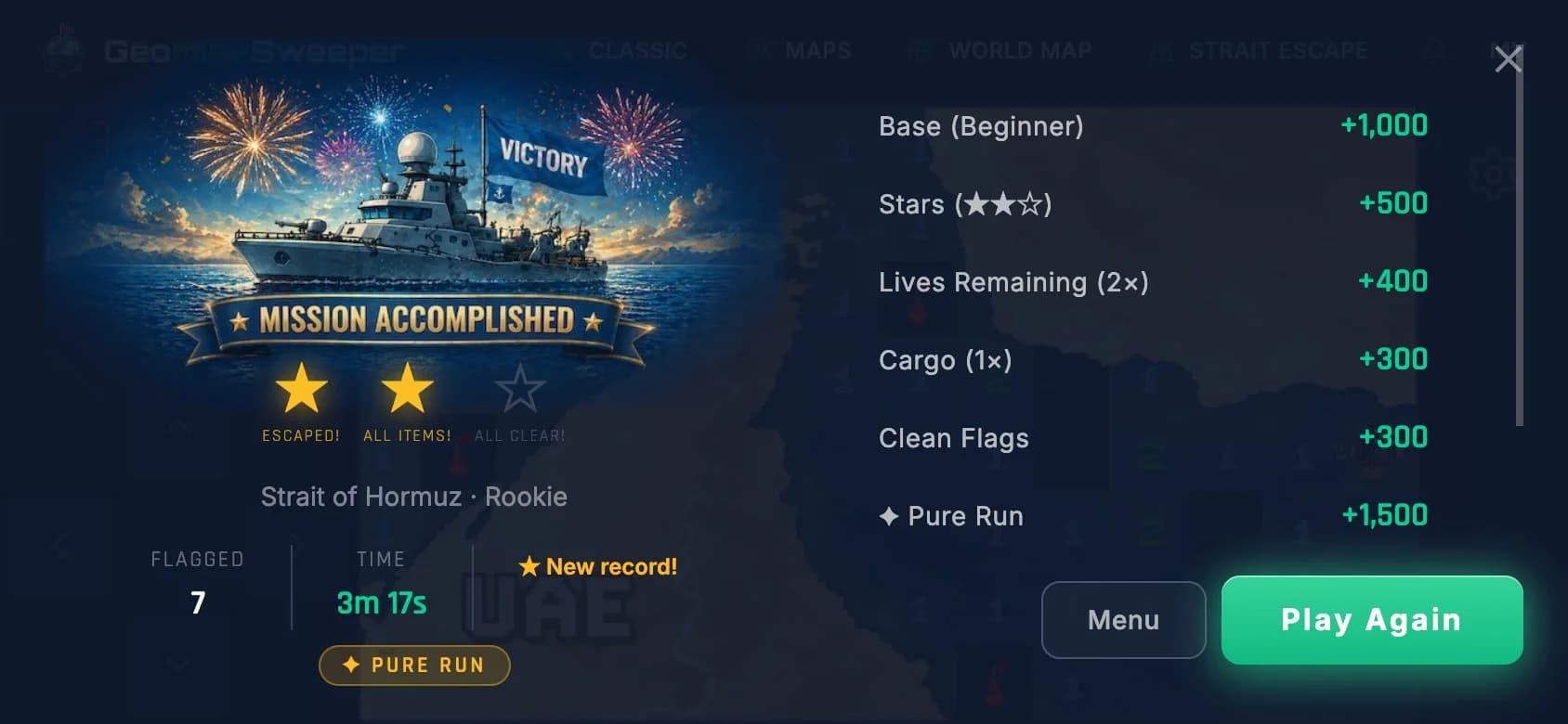 Strait Escape gameplay screenshot